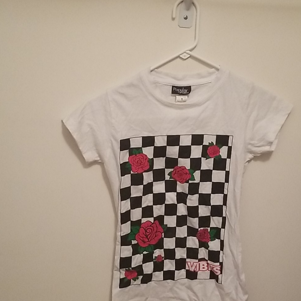Checkered rose shirt